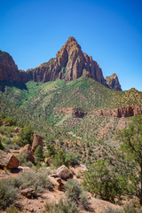 hiking the watchman trail in zion national park, usa