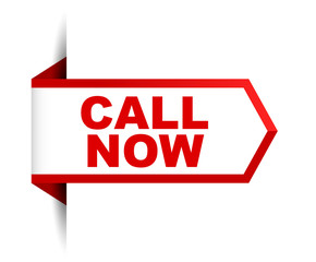 red vector banner call now