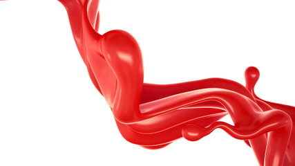 Splash fluid. 3d illustration, 3d rendering.