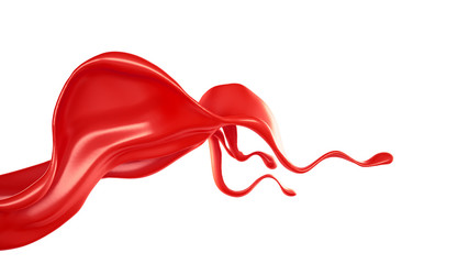 Splash fluid. 3d illustration, 3d rendering.