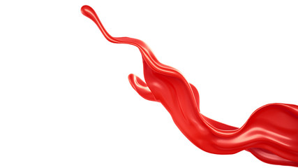 Splash fluid. 3d illustration, 3d rendering.