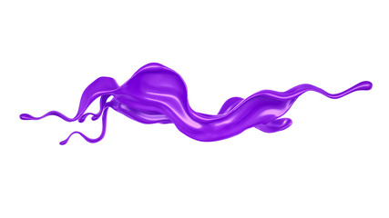 Splash fluid. 3d illustration, 3d rendering.