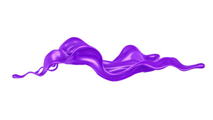 Splash fluid. 3d illustration, 3d rendering.