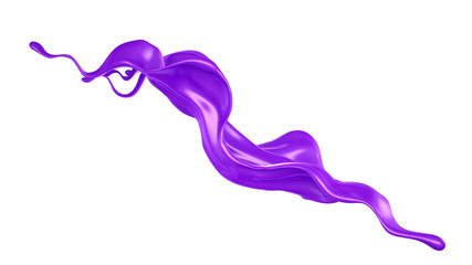 Splash fluid. 3d illustration, 3d rendering.