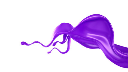 Splash fluid. 3d illustration, 3d rendering.