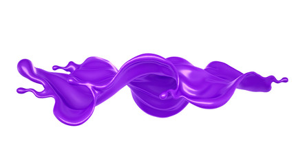 Splash fluid. 3d illustration, 3d rendering.