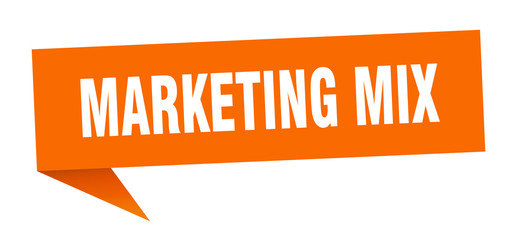 marketing mix speech bubble. marketing mix ribbon sign. marketing mix banner