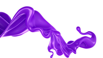 Splash fluid. 3d illustration, 3d rendering.