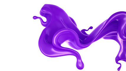 Splash fluid. 3d illustration, 3d rendering.