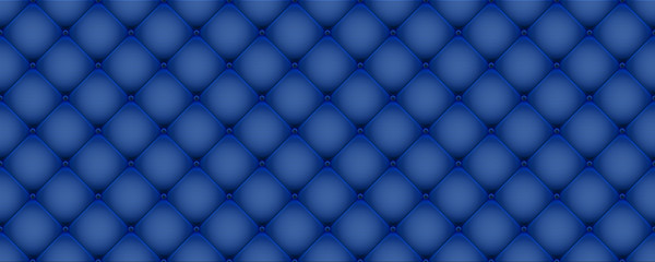 Fototapeta premium 3d material blue vinyl diamond tuck texture background 