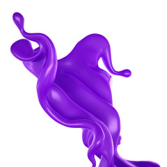 Splash fluid. 3d illustration, 3d rendering.