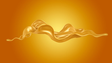 Splash fluid. 3d illustration, 3d rendering.