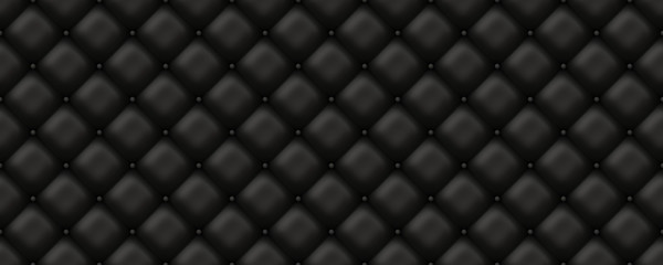 3d material black vinyl diamond tuck texture background 