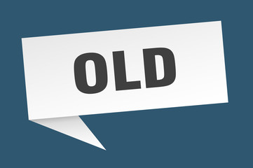 old speech bubble. old ribbon sign. old banner