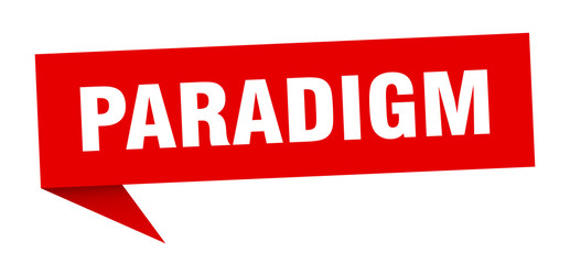 paradigm speech bubble. paradigm ribbon sign. paradigm banner