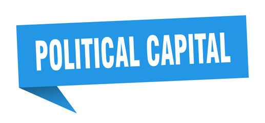 political capital speech bubble. political capital ribbon sign. political capital banner