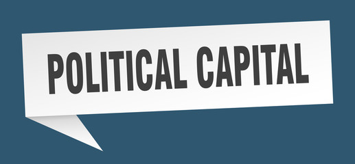 political capital speech bubble. political capital ribbon sign. political capital banner