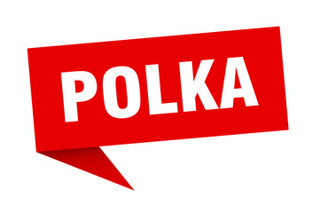polka speech bubble. polka ribbon sign. polka banner