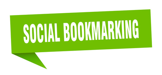 social bookmarking speech bubble. social bookmarking ribbon sign. social bookmarking banner