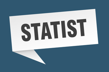 statist speech bubble. statist ribbon sign. statist banner