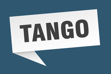 tango speech bubble. tango ribbon sign. tango banner