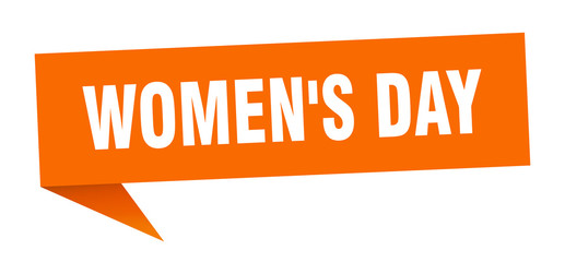 women's day speech bubble. women's day ribbon sign. women's day banner