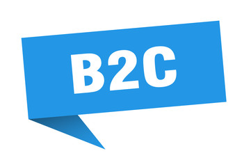 b2c speech bubble. b2c ribbon sign. b2c banner
