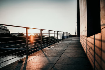 The Sunrise over the government district in Berlin I
