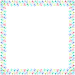 Dandelion flower in various colors. Seamless patterns, borders and frames for greeting cards