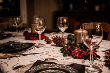 Fototapeta na wymiar Table de Noël