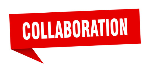 collaboration speech bubble. collaboration ribbon sign. collaboration banner