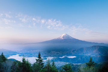 富士山の朝景