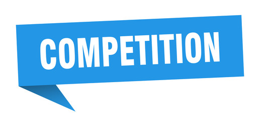 competition speech bubble. competition ribbon sign. competition banner