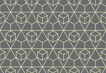The geometric pattern with lines. Seamless vector background. Grey texture. Graphic modern pattern. Simple lattice graphic design