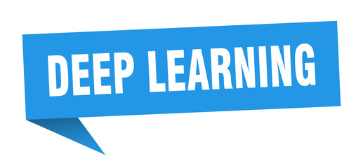 deep learning speech bubble. deep learning ribbon sign. deep learning banner