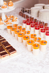 Dessert table at hotel reception for event