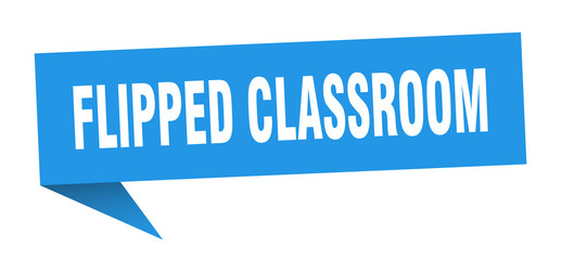 flipped classroom speech bubble. flipped classroom ribbon sign. flipped classroom banner