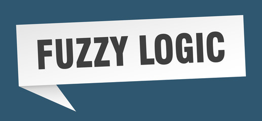 fuzzy logic speech bubble. fuzzy logic ribbon sign. fuzzy logic banner