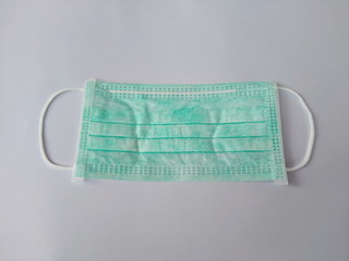 Protective face mask,Medical protective mask, Disposable face mask on white background.