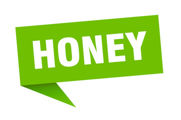 honey speech bubble. honey ribbon sign. honey banner