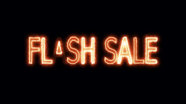 flash sale fuel and fire mark glow end offset 2 second animation for advertise and banner