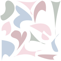 Abstract pattern on a white background in a soft  natural colours. Vector illustration may use for ceramic tiles, wallpaper, linoleum, textiles, wrapping paper, web page, kids graphic