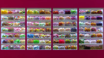 Foto auf Glas Huge pick and mix selection at candy shop © Robert Kneschke