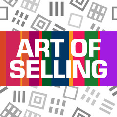 Art Of Selling Grey Squares Background Colorful Stripes 