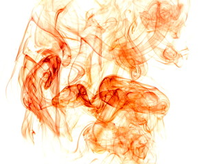 Fototapeta premium Red smoke on white background