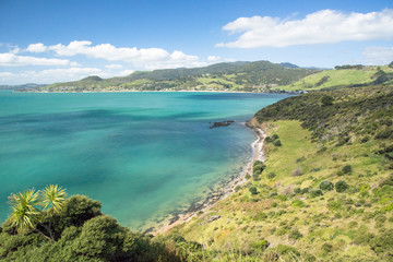 View to the Martin's beach and Omapere, New Zealand