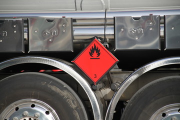 Petrol truck tank pictogram signs