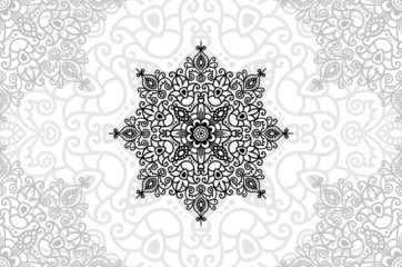 Flower Mandala. Vintage decorative elements. Oriental pattern, vector illustration.