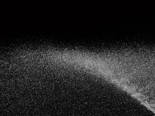 Drops of water that spread the fountain, black and white style