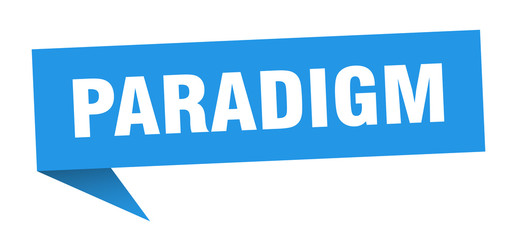 paradigm speech bubble. paradigm ribbon sign. paradigm banner